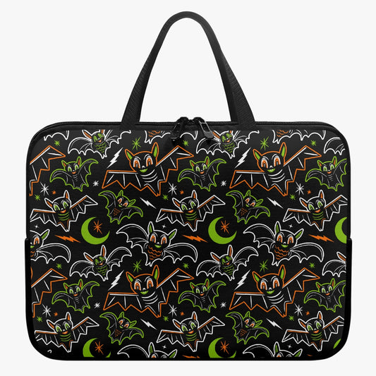 Oh Bats Black Back Orange Chartreuse Laptop Sleeve