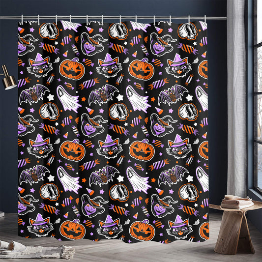 Trick or Treat 24 BWOP Shower Curtain