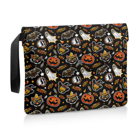 Trick or Treat 24 BWOGLD Spooky Gothic Book Kindle Planner Sleeve with Strap