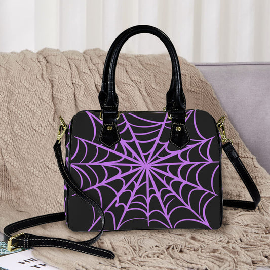 Spooky Gothic Spiderweb BORC Boston Handbag Purse