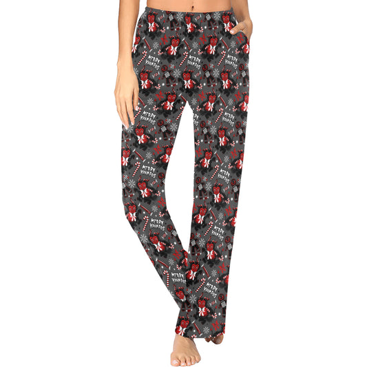 Merry Krampus Gray Lounge/Pajama Pants with Pockets