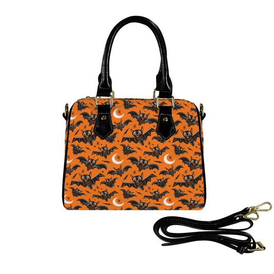 Oh Bats! 22 ORNGBLK Boston Handbag Purse