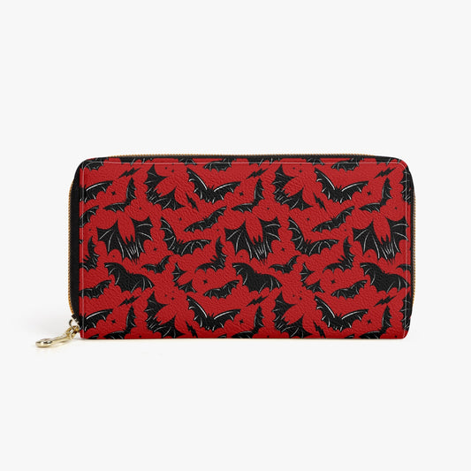 Batty Bats 2023 Red Zipper Wallet