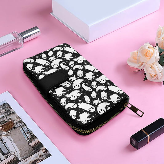 Ghosties 2022 Black White Faux Leather Wallet