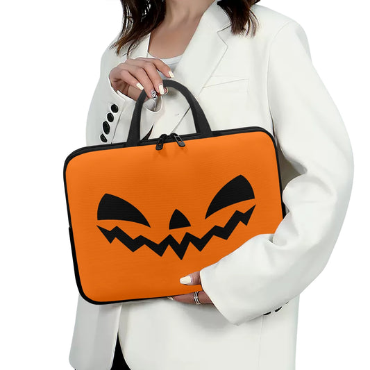 Jack-O-Lantern Face One Orange Black Laptop Sleeve