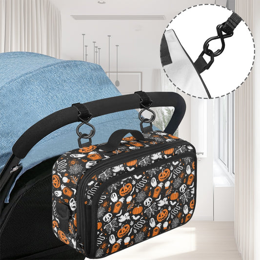 Spooky Cute Halloween Kawaii Goth Utility Travel Shopping Cart Stroller Bag Purse