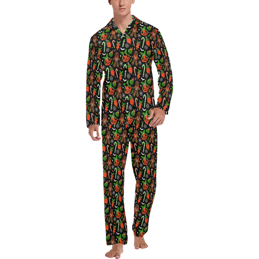 Gingerdead Baubles Two Mens and Womens Long Sleeve Pajama Sets No Pockets