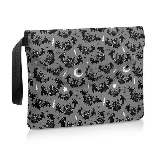 Oh Bats 24 BWGRY Spooky Gothic Book Kindle Planner Sleeve with Strap