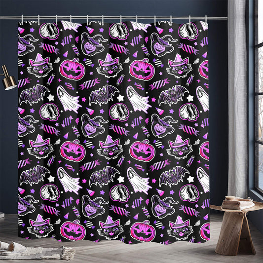 Trick or Treat 24 BWPP Shower Curtain