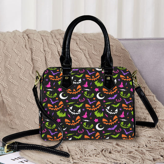 Nite Frights 24 BLKMULTIPNK Boston Handbag Purse