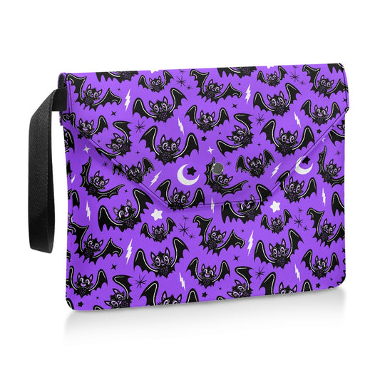 Oh Bats 24 BWPURP Spooky Gothic Book Kindle Planner Sleeve with Strap