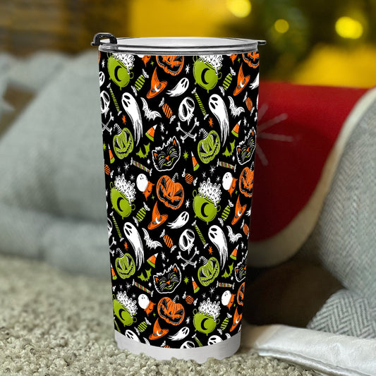 Trick or Treat 2023 Orange Chartreuse 20oz Tumbler