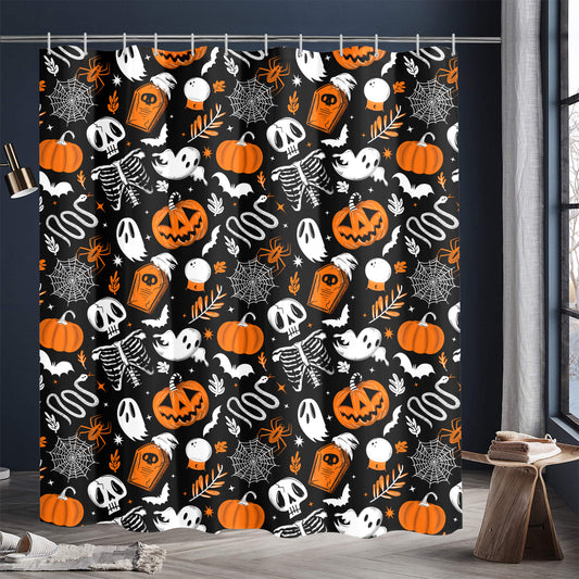 Everything Halloween 22 BWO Spooky Shower Curtain