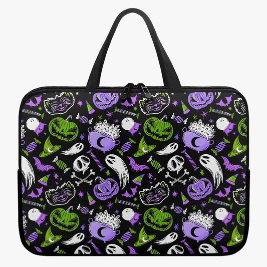 Trick or Treat 2023 Purple Orchid Palm Laptop Sleeve