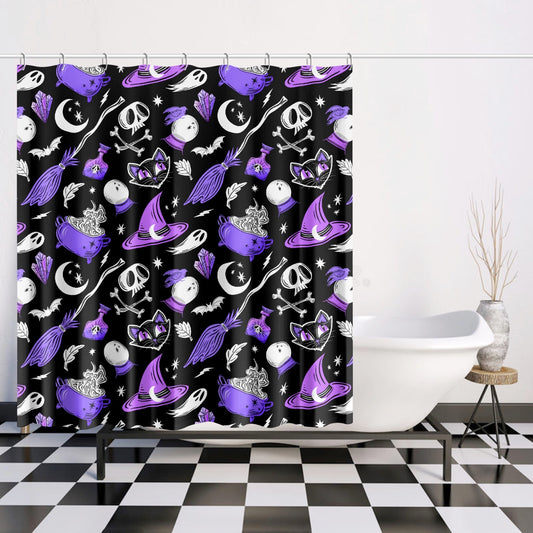 Magick Curio 2023 Orchid, Purple Witchy Halloween Shower Curtain