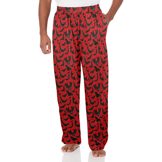 Batty Bats 22 Red Lounge/Pajama Pants with Pockets