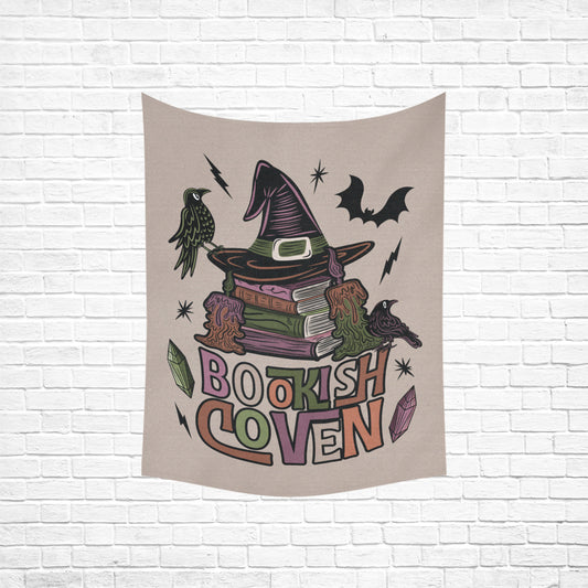 Witchy Dark Academia Bookish Coven Polyester Wall Tapestry