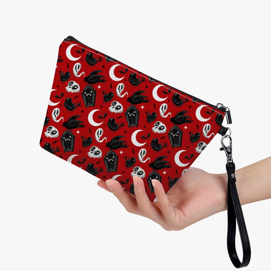 Ravens Hollow 2023 Red Zipper Sling Cosmetic Bag