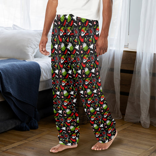 Creepmas Creeps 23 Green Red Lounge/Pajama Pants with Pockets