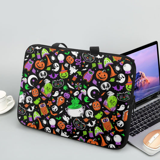 It's Spooky Season Orange, Orchid, Green, Chartreuse Laptop Sleeve