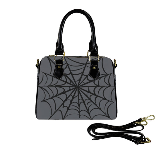 Spooky Gothic Spiderweb BGRY Boston Handbag Purse