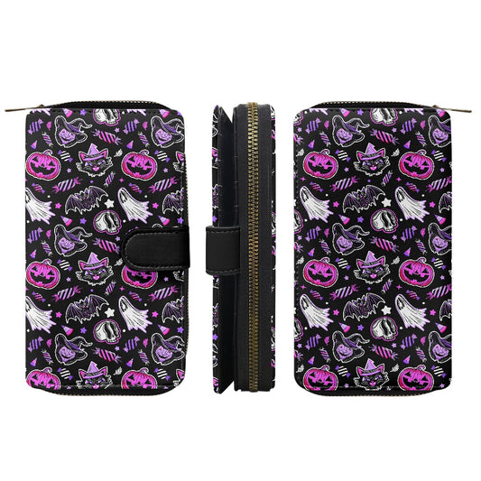 Trick or Treat 24 BWPRPPNK Double Compartment Wallet