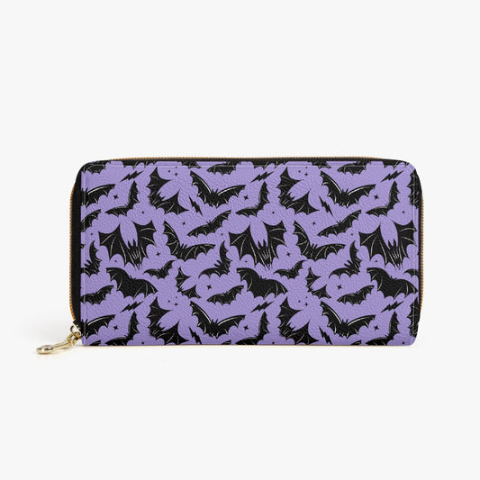 Batty Bats 2023 Lavender Zipper Wallet