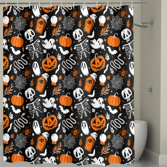 Everything Halloween 22 BWO Spooky Shower Curtain