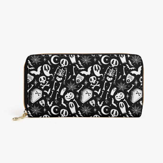 Dearly Departed 2021 Black and White Zipper Wallet