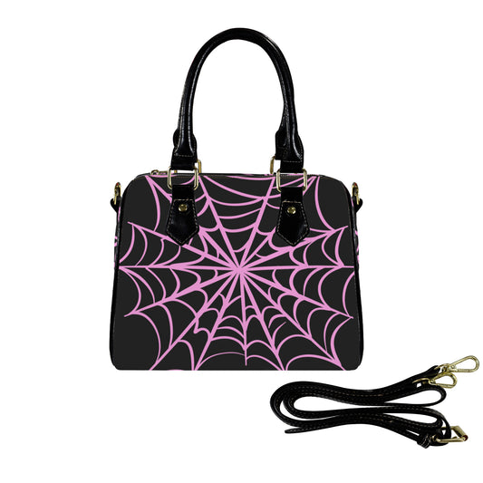 Spooky Gothic Spiderweb BP Boston Handbag Purse