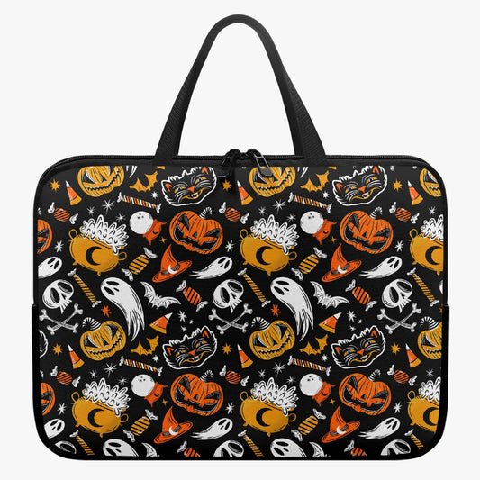 Trick or Treat 2023 Orange Gold Laptop Sleeve