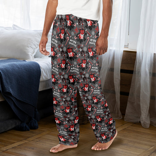 Merry Krampus Gray Lounge/Pajama Pants with Pockets