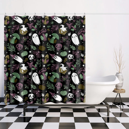 Midnight Magick 2022 Moss Mauve Sage Witchcore Cottagecore Shower Curtain