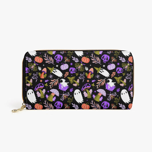 Mushroom Magick 2022 Orchid, Moss, Orange Zipper Wallet