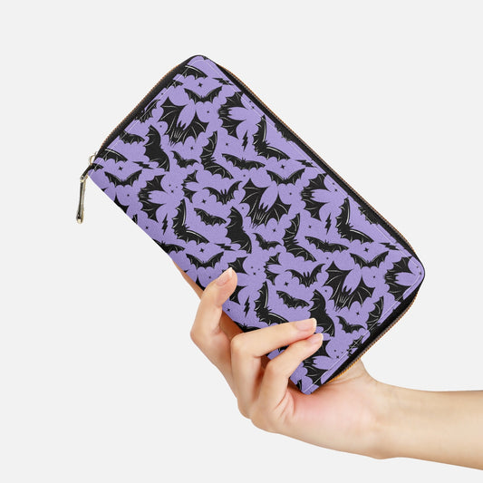 Batty Bats 2023 Lavender Zipper Wallet