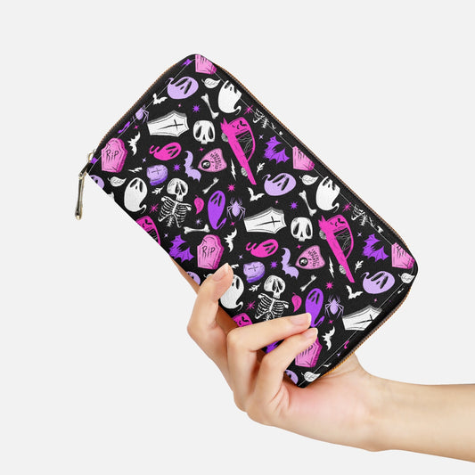 Dearly Departed 2022 Black, White, Purple, Pink, Zipper Wallet