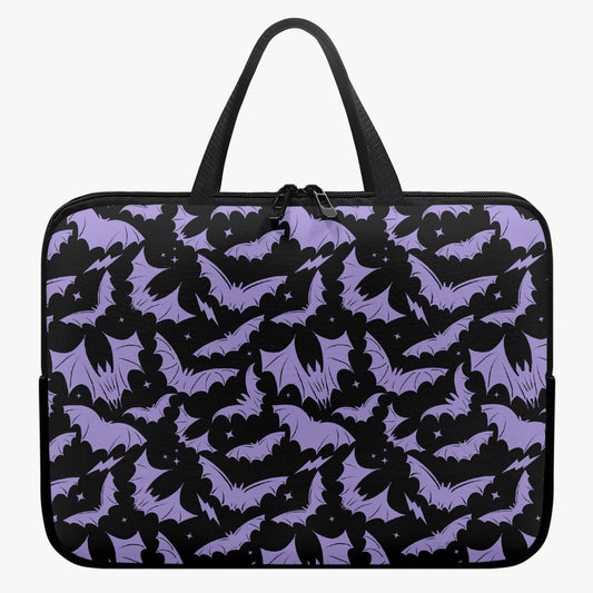 Batty Bats 2023 Black with Lavender Laptop Sleeve