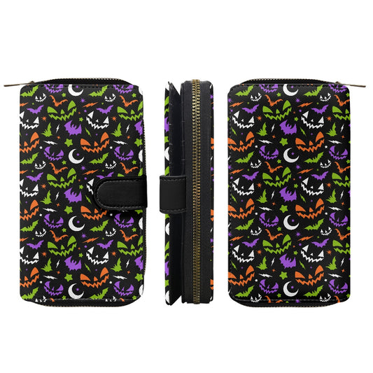 Fun Frights 24 BWOGP Spooky Retro Halloween Double Compartment Wallet