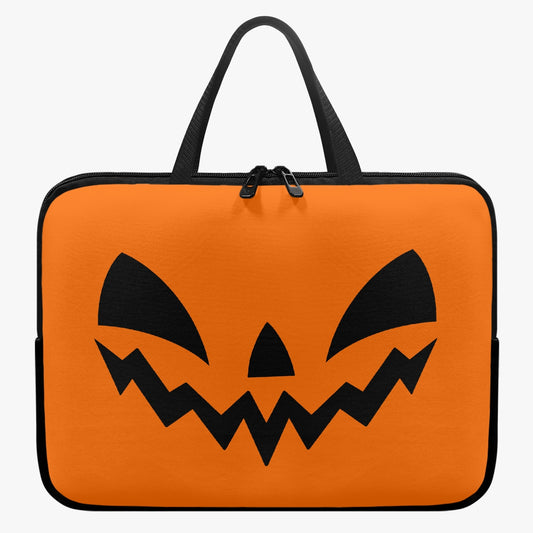 Jack-O-Lantern Face Orange with Black Laptop Sleeve