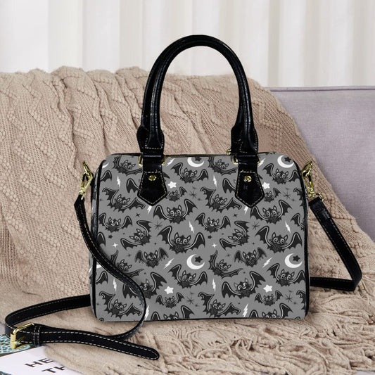 Oh Bats! 24 GRYBLK Boston Handbag Purse