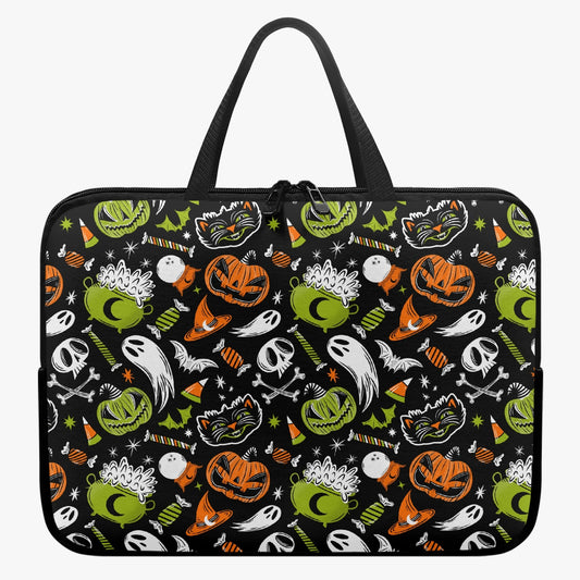 Trick or Treat 2023 Orange Chartreuse Laptop Sleeve