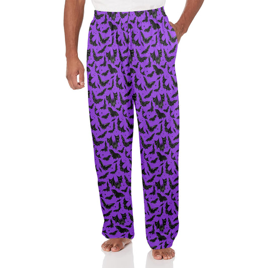 Batty Bats 22 Purple Lounge/Pajama Pants with Pockets