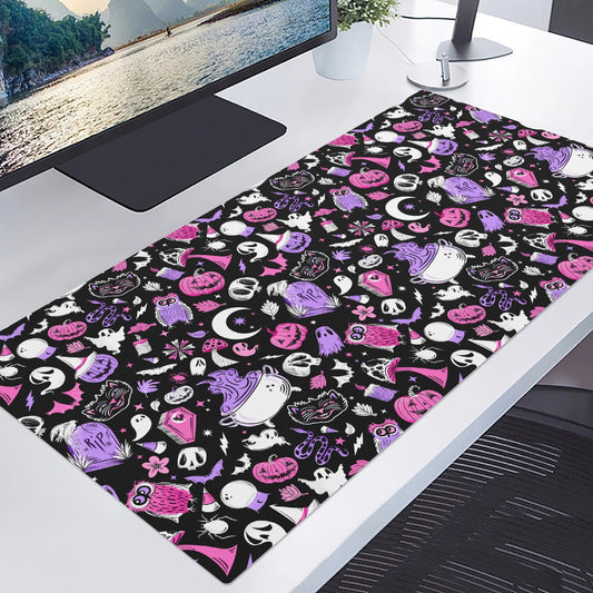 It's Spooky Season Pink Orchid Gaming Pad Desk Mat