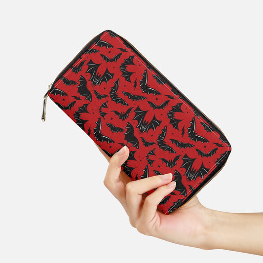 Batty Bats 2023 Red Zipper Wallet