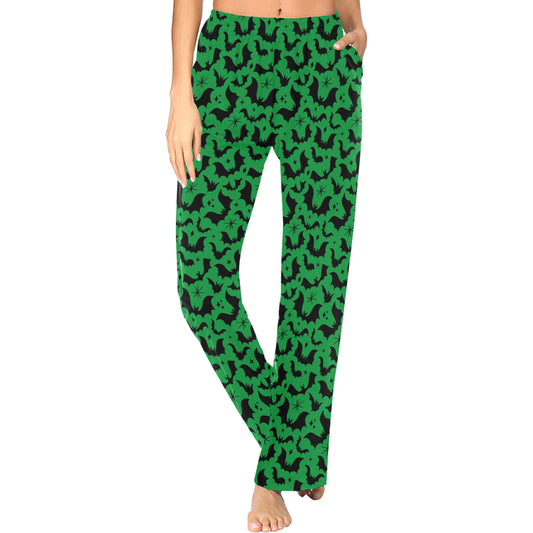 Batty Bats 24 Green Lounge/Pajama Pants with Pockets