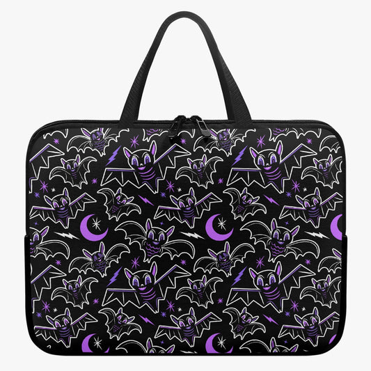 Oh Bats Black Back Purple Orchid Laptop Sleeve