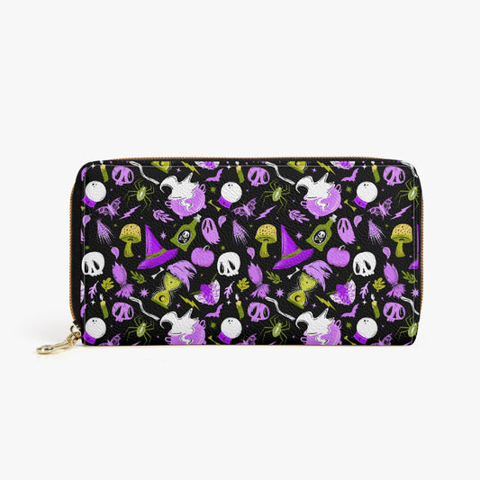 Cast A Spell 2022 Mauve, Grape, Chartreuse Zipper Wallet