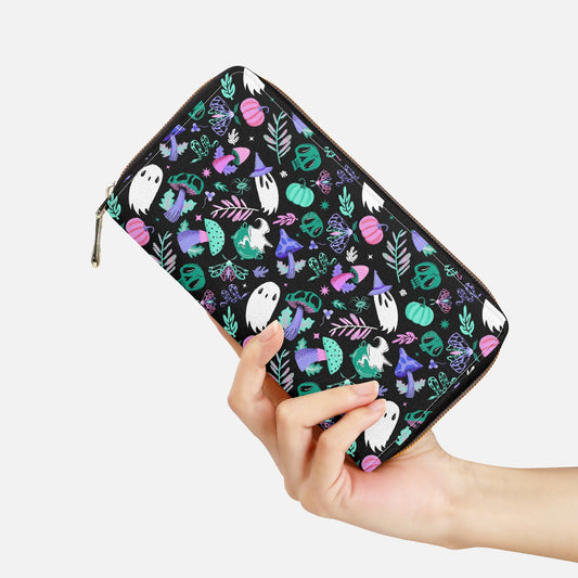 Mushroom Magick 2022 Turquoise, Teal, Pink, Perry Zipper Wallet