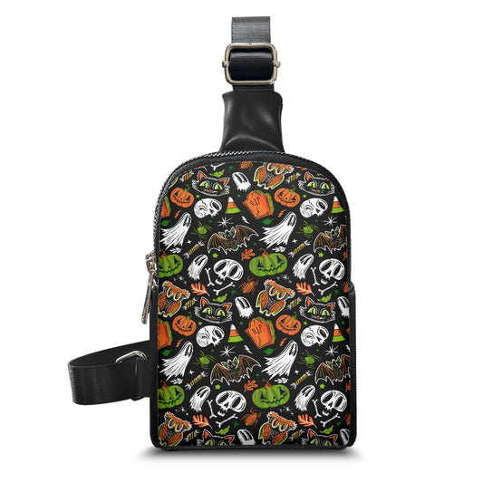 Spooky Everything Halloween BWOG Crossbody Chest Bag Purse