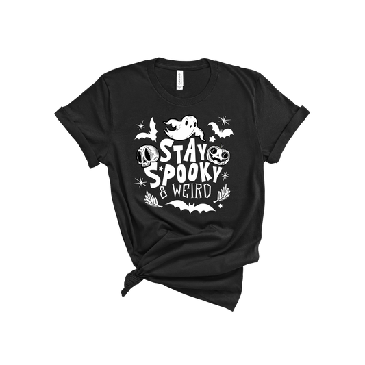 Stay Spooky and Weird T-shirt BW